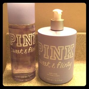 Pink sweet and flirty lotion and body mist